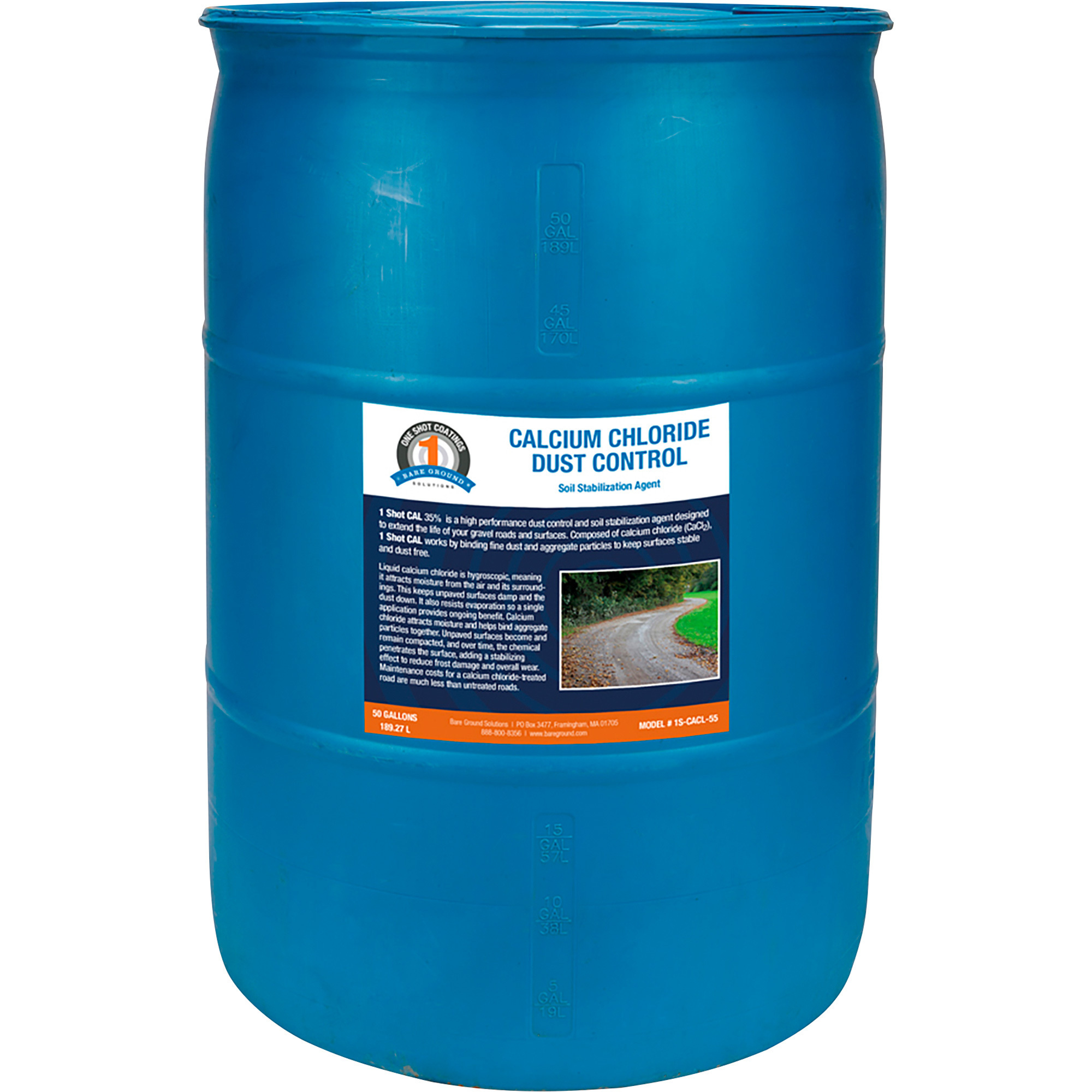 Bare Ground One Shot Calcium Chloride Dust Control, 30 Gallons, Model